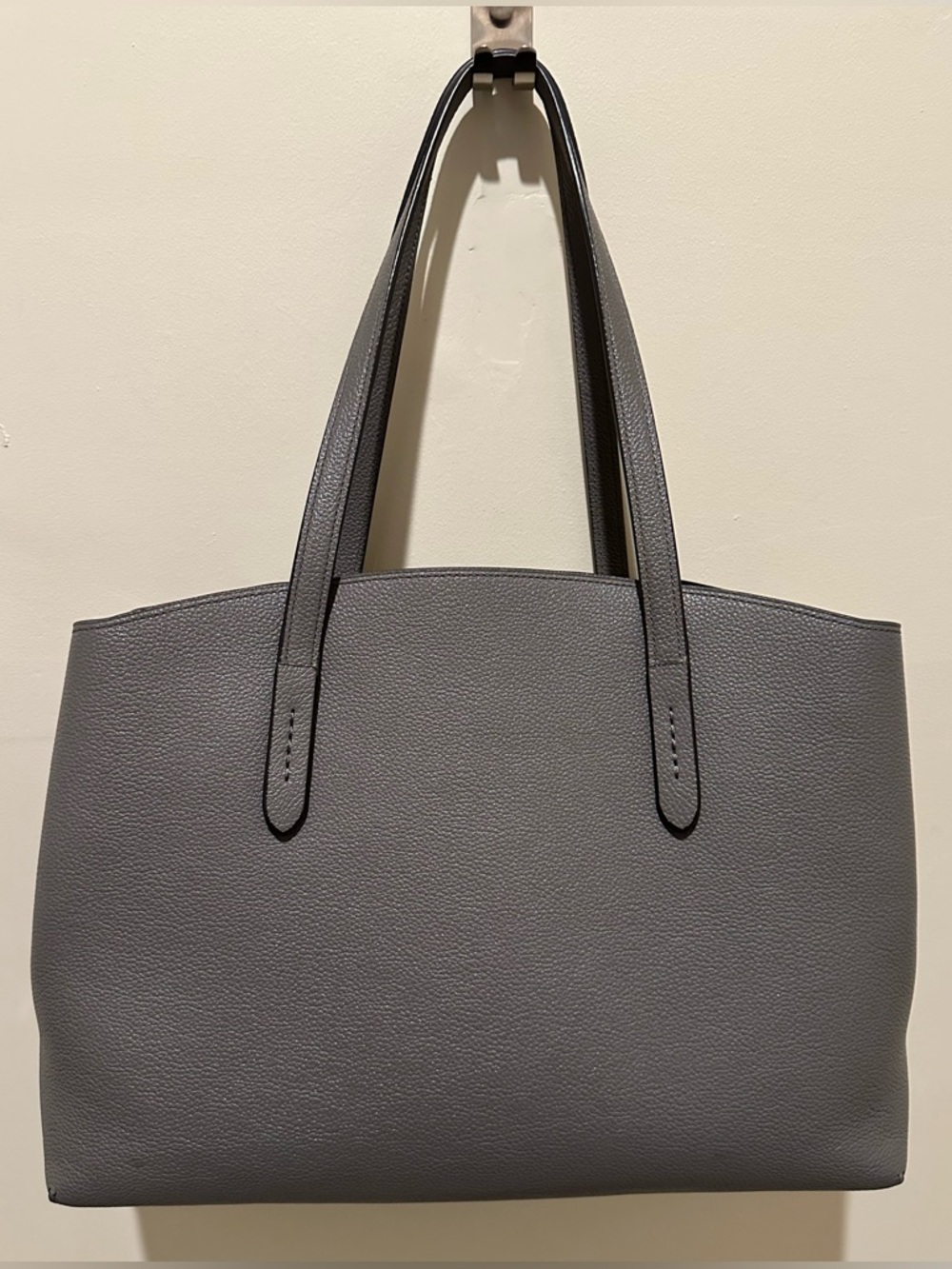 Coach Gray Pebbled Leather Tote - Picture 2 of 7